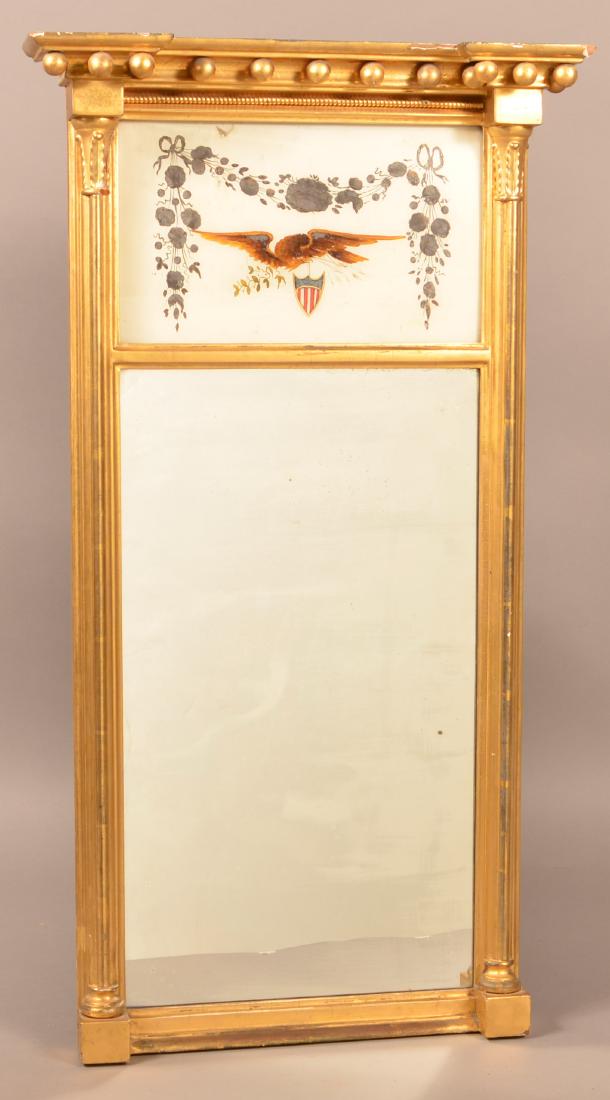 American Federal Gilt Architectural Mirror. Reverse (1 of 1)