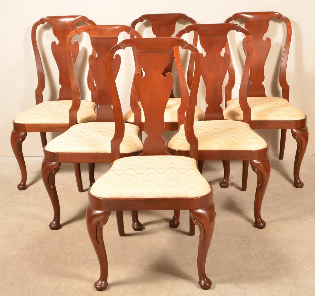 Set of Eight Baker Furniture Queen Anne Style Mahogany (1 of 2)
