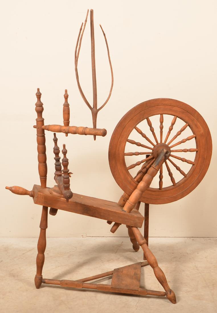 Pennsylvania 19th Century Mixed Wood Spinning Wheel. (1 of 4)