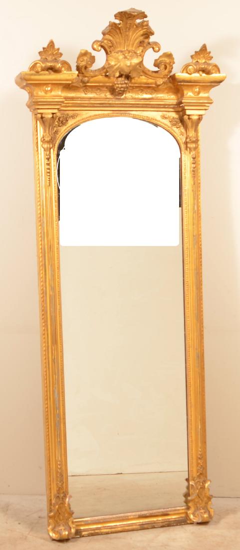 Ornate 19th Century Gilt Frame Pier Mirror. 75-1/2"h. x (1 of 3)