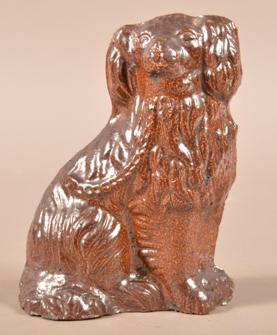 Ohio Sewer Tile Seated Spaniel Door Stop. 8-1/4"h. (1 of 3)