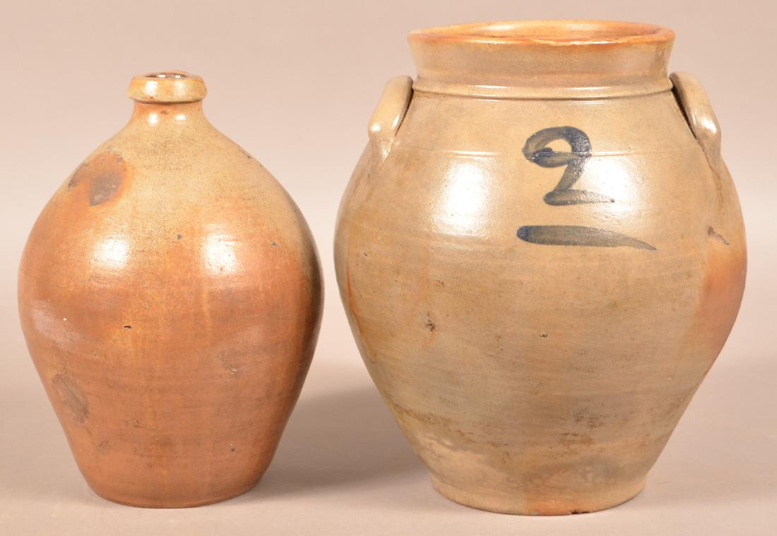 Two Pieces of American Early 19th Century Stoneware. (1 of 4)