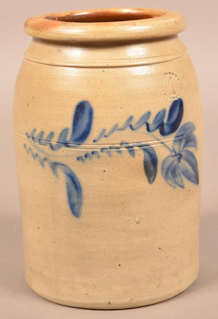 Unsigned D.P. Shenfelder Stoneware One Gallon Storage (1 of 2)