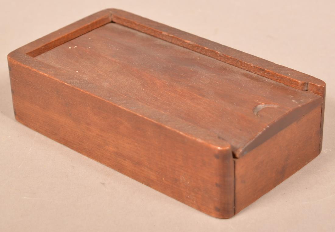 19th Century Cherry Slide-lid Spice Box. Compartmented (1 of 5)