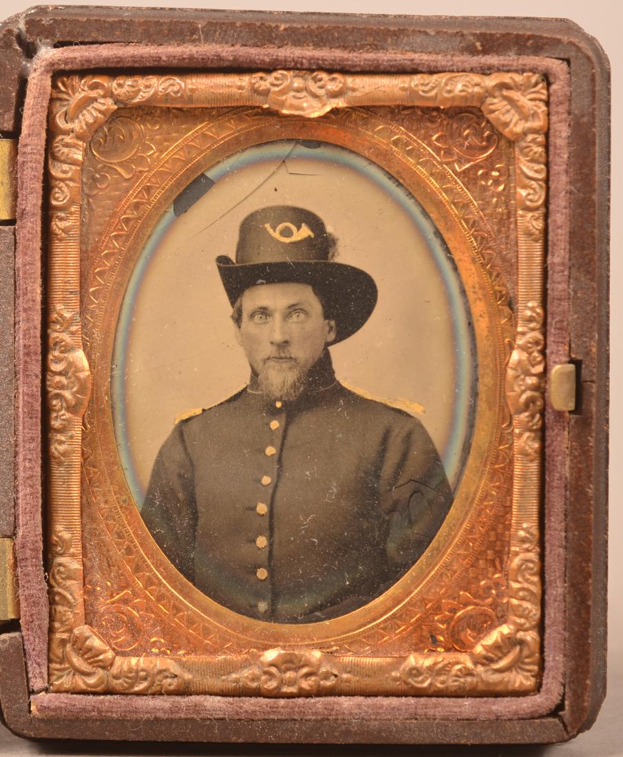 1/9 Plate Tintype of a Civil War Soldier. Seated (1 of 6)