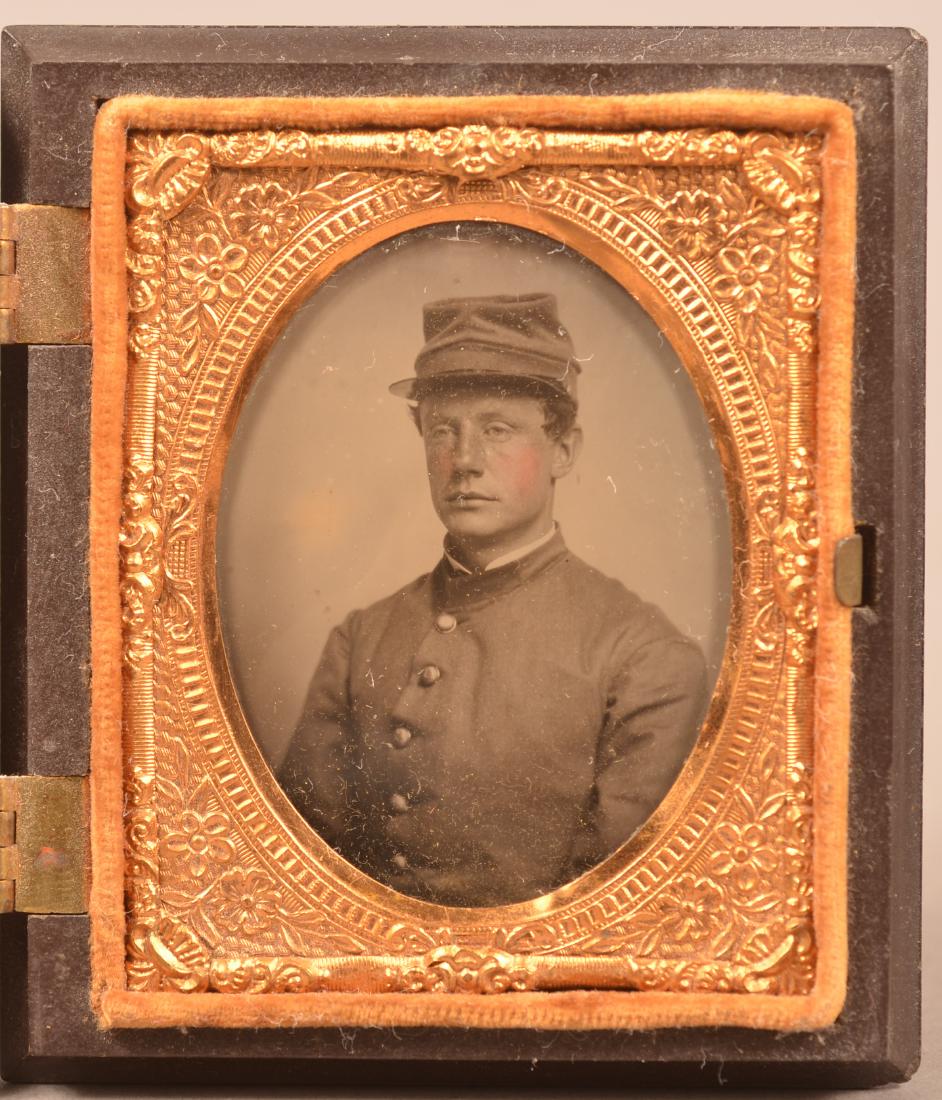 1/9 Plate Ambrotype of a Civil War Soldier. Seated (1 of 5)