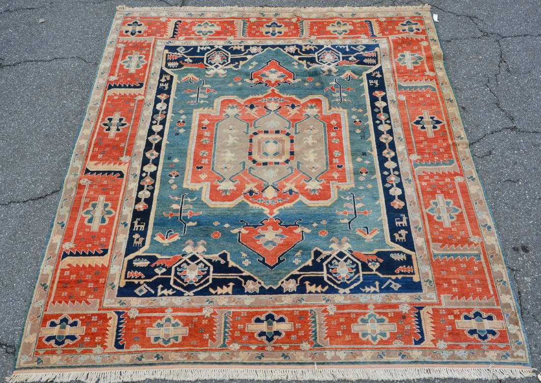 Turkish Geometric Pattern Room Size Rug. 9'6" x 11'5". (1 of 5)