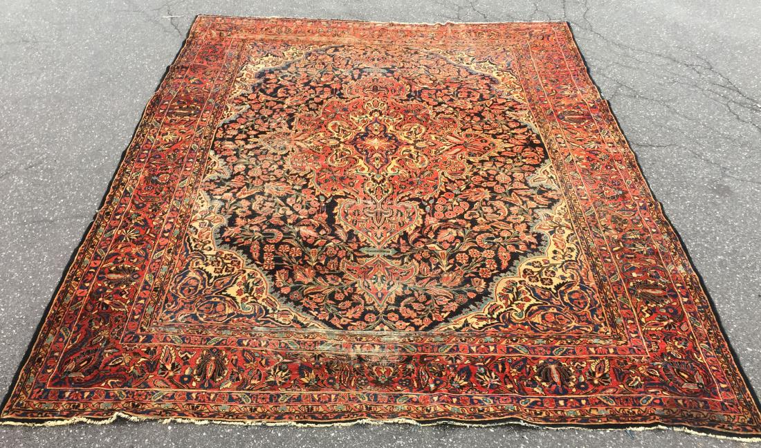 Antique Persian Sarouk Pattern Room Size Rug. 10'10" x (1 of 9)