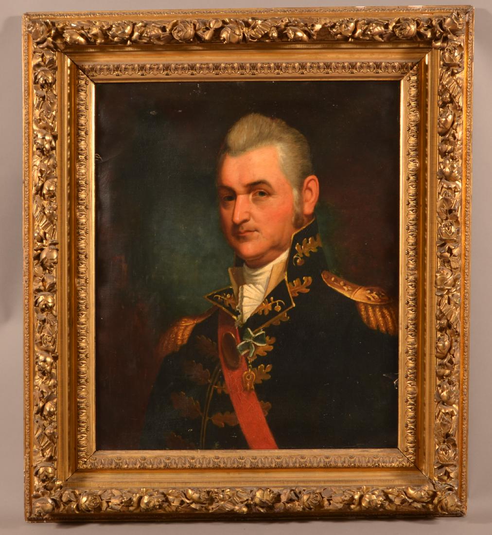 19th Century Oil on Canvas Portrait of General Henry: 19th Century Oil on Canvas Portrait of General Henry Dearborn. After Gilbert Stuart, and similar to the painting by Walter M. Brackett (1823-1911). Whose portrait of general Dearborn is in the Army Ar