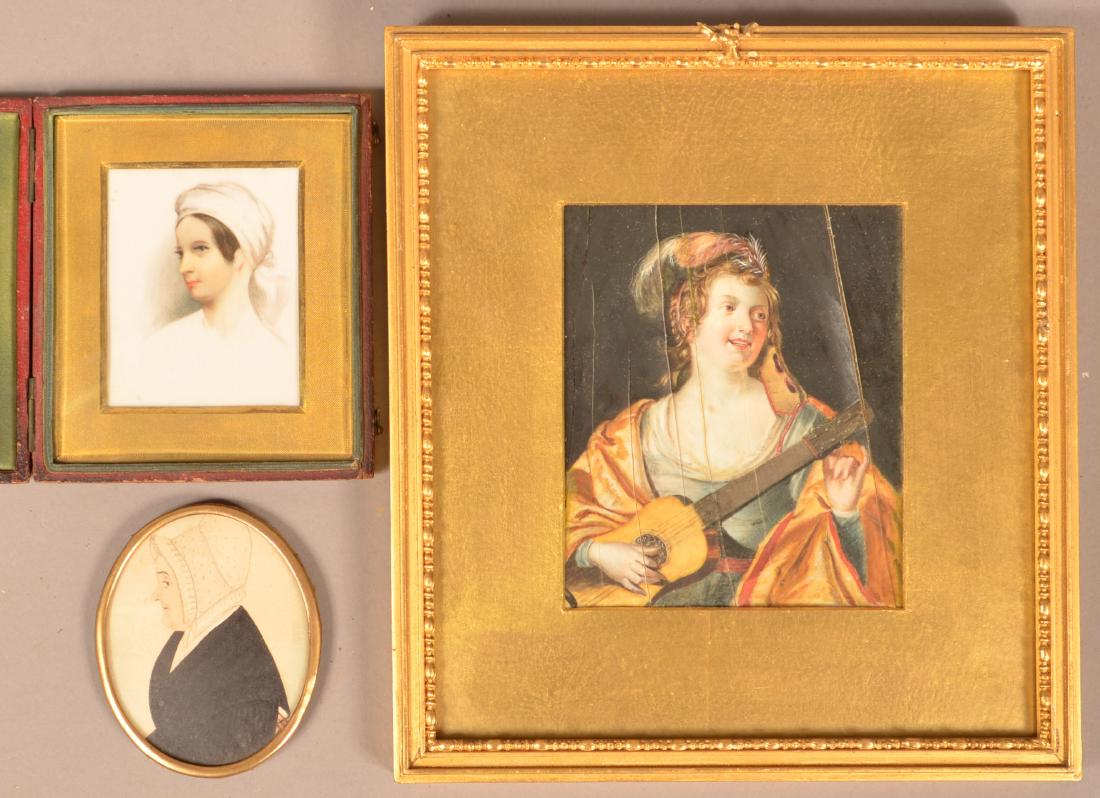 Three Various 19th Century Miniature Portrait (1 of 3)