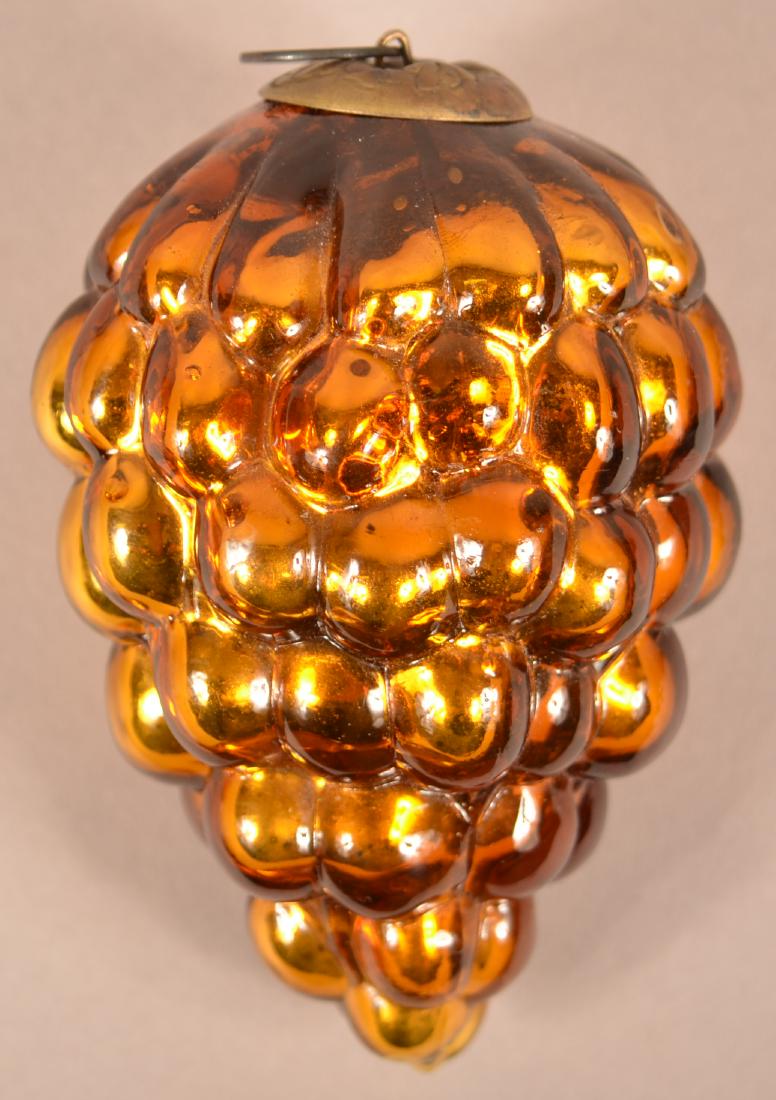 Antique German Amber Glass Oval A Form Cluster of (1 of 3)