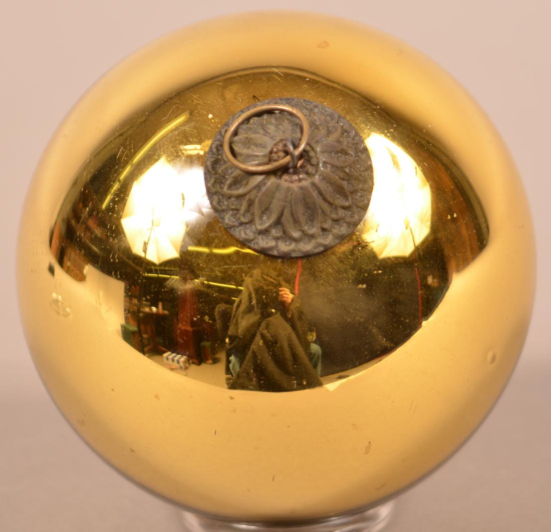 Antique German Gold Glass Ball Form Kugel. Sunflower (1 of 2)
