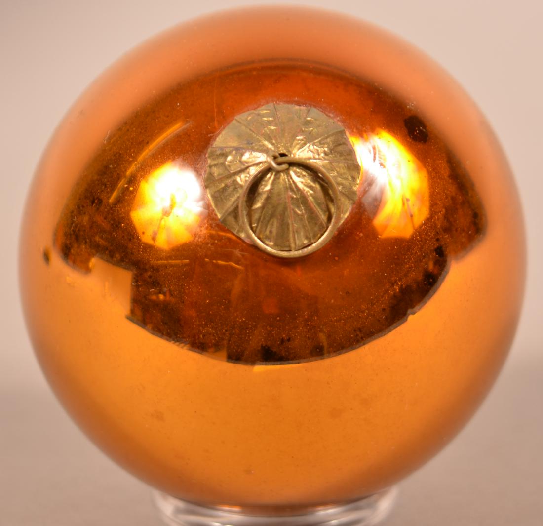 Antique French Copper Glass Ball Form Kugel. Tree cap. (1 of 2)