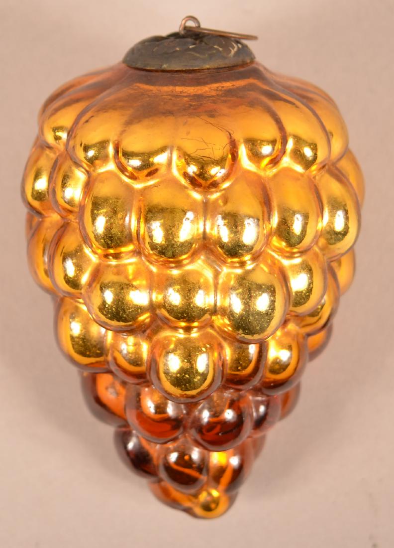 Antique German Amber Glass Oval A Form Cluster of (1 of 3)