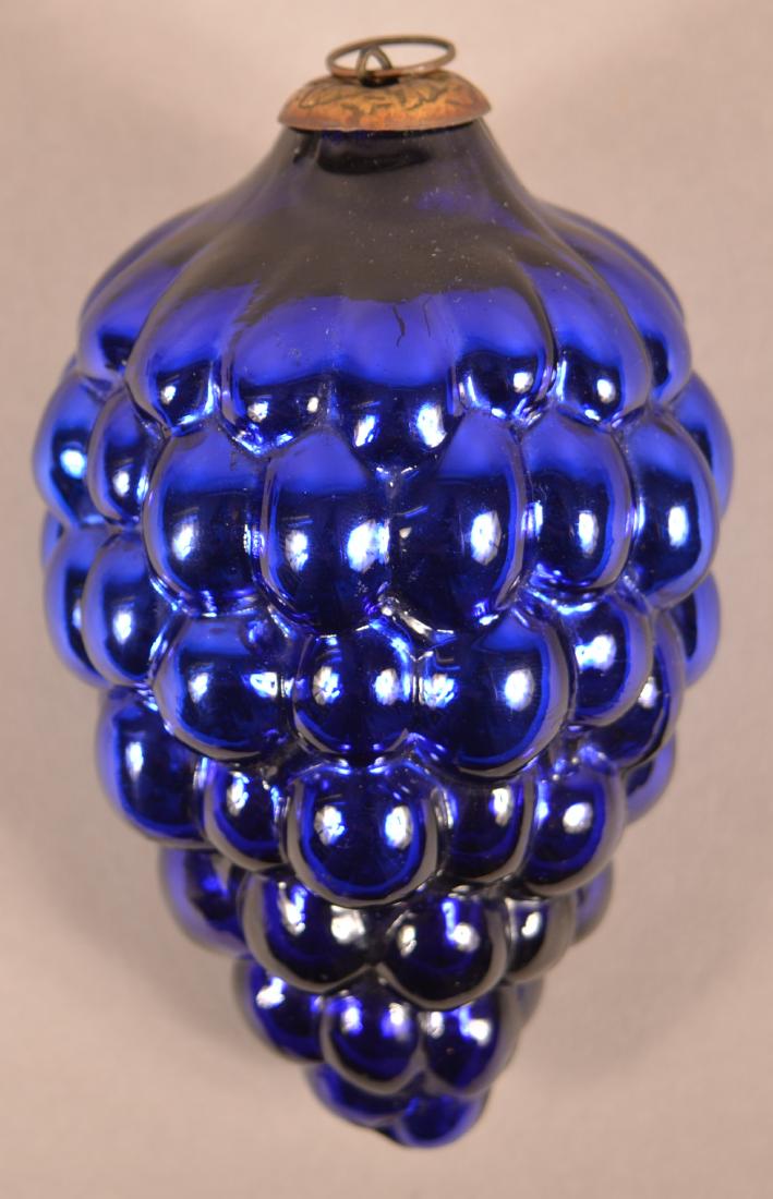 Antique German Cobalt Glass Oval A Form Cluster of (1 of 3)