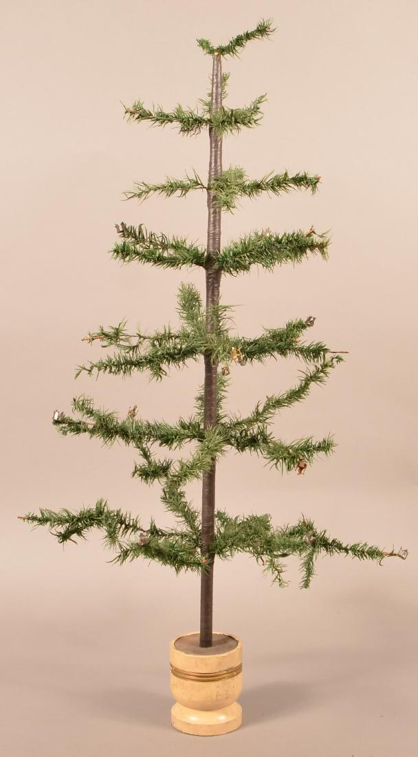 Antique/Vintage German Feather Tree. Painted turned