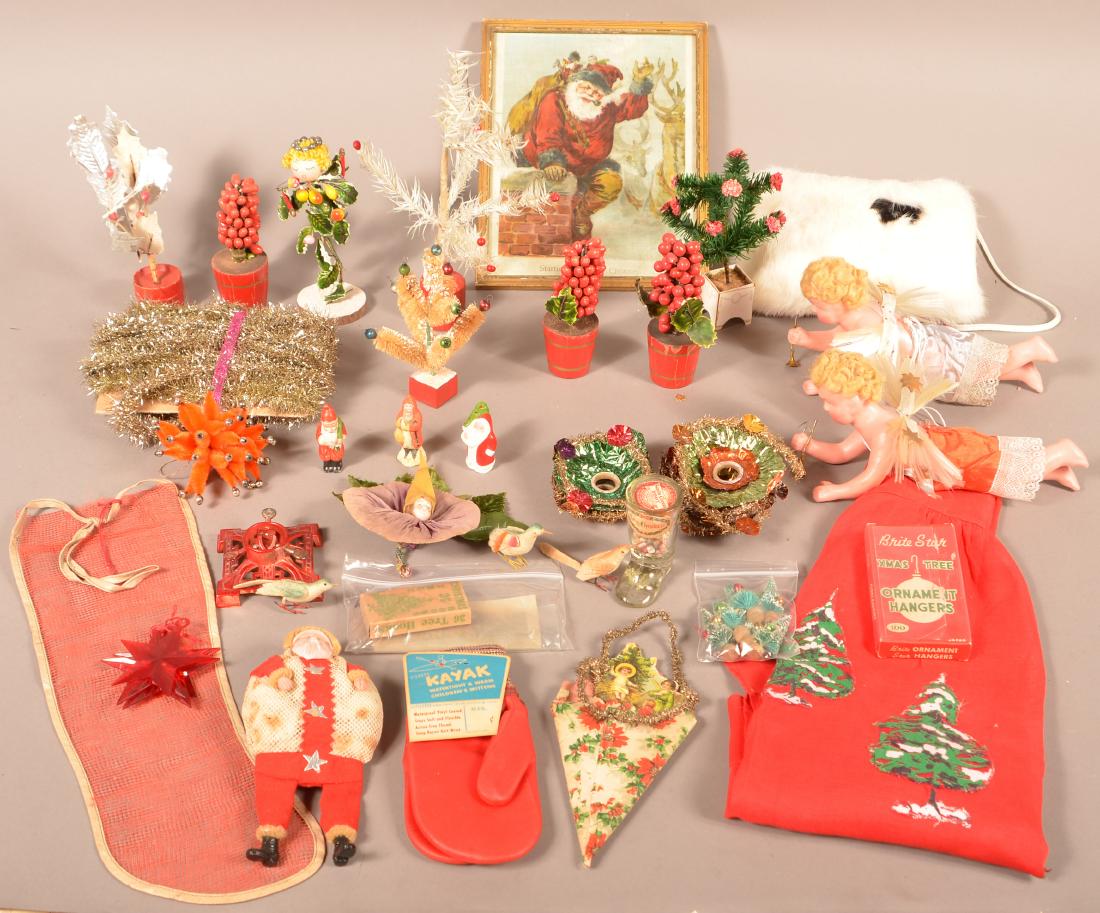 Lot of Vintage Christmas Decorations. Including a 10" (1 of 1)