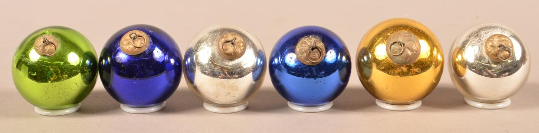 Six Antique German Glass Ball Kugels. Various colors (1 of 1)