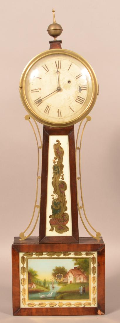 19th Century Mahogany Case Banjo Clock. Unsigned. (1 of 5)