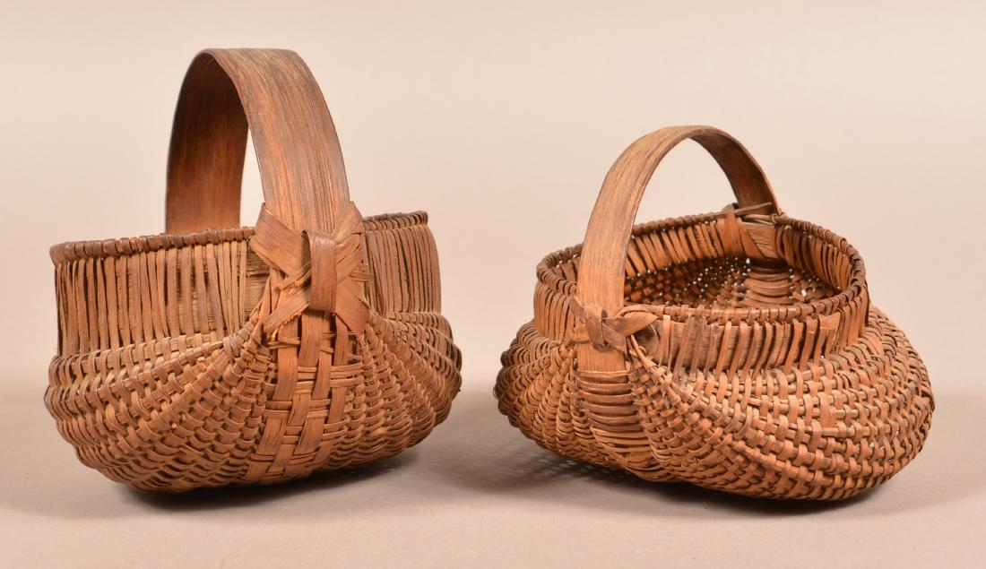 Two Antique Pennsylvania Woven Oak Splint Berry (1 of 2)