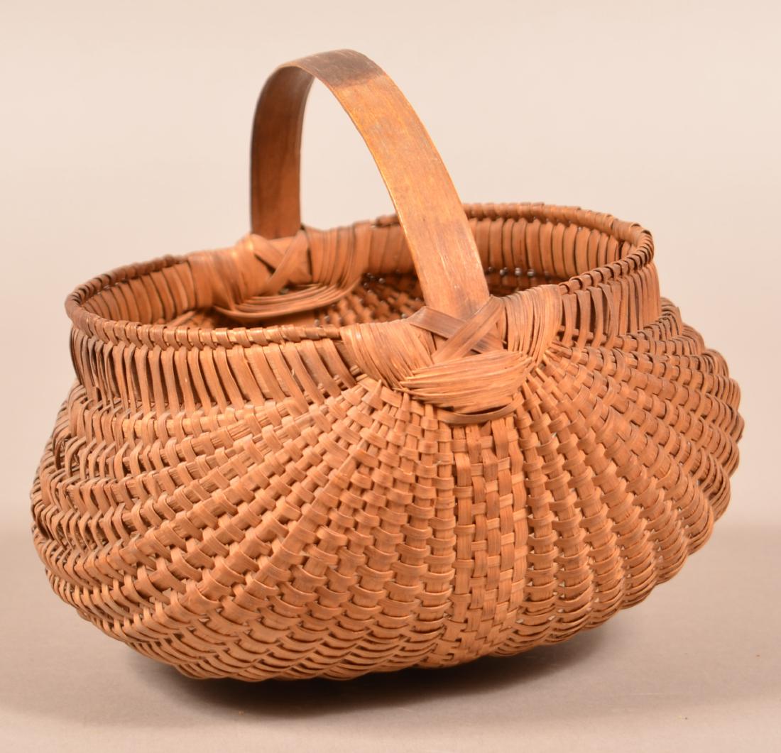 Pennsylvania 19th Century Woven Oak Splint Orsch Backe (1 of 2)