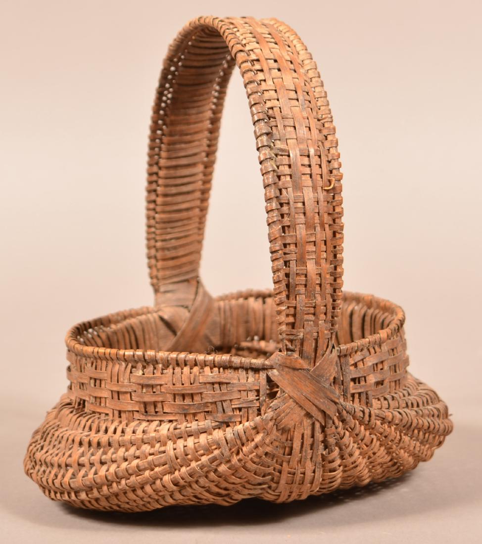Antique Pennsylvania Woven Oak Splint Basket. High (1 of 2)