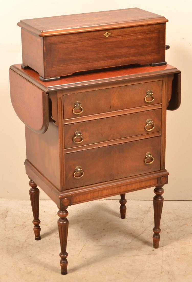 Swiss Inlaid Rosewood Cylinder Music Box. 19th Century. (1 of 9)