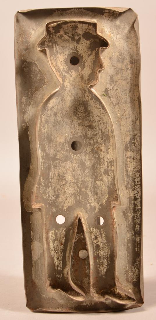 Large 19th Century Gentleman in Hat Tin Cookie Cutter. (1 of 3)