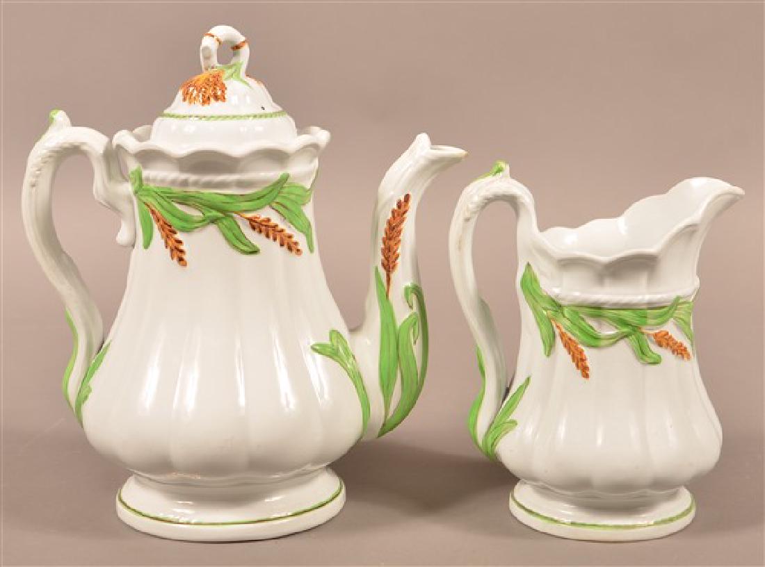 Two Ironstone Wheat Pattern China. With copper and (1 of 2)