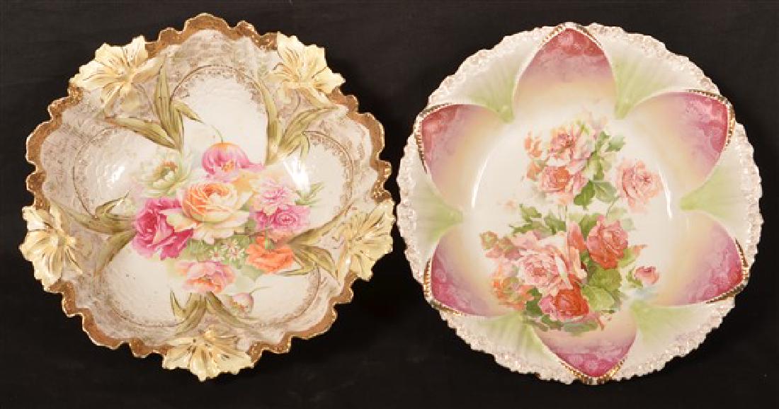 Two RS Prussia Floral Decorated Porcelain Bowls. (1 of 2)