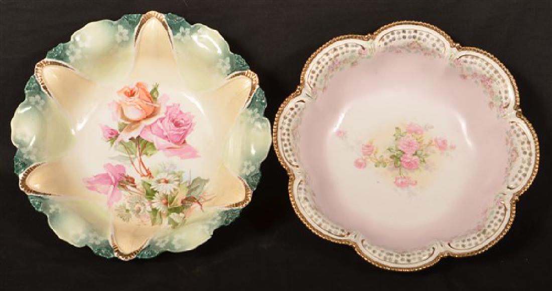 Two RS Prussia Floral Decorated Porcelain Bowls. (1 of 2)