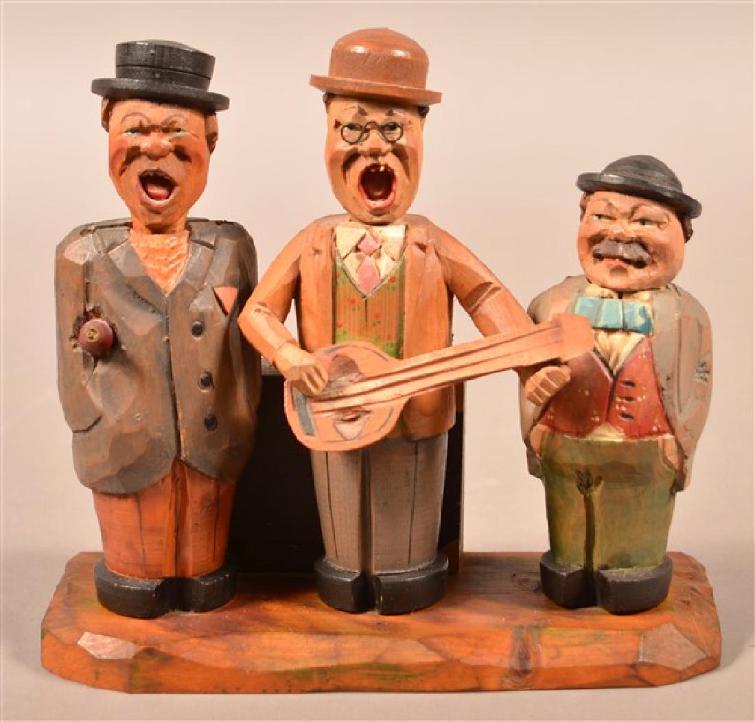 German Carved and Painted Wood Folk Art Musical Bar (1 of 4)