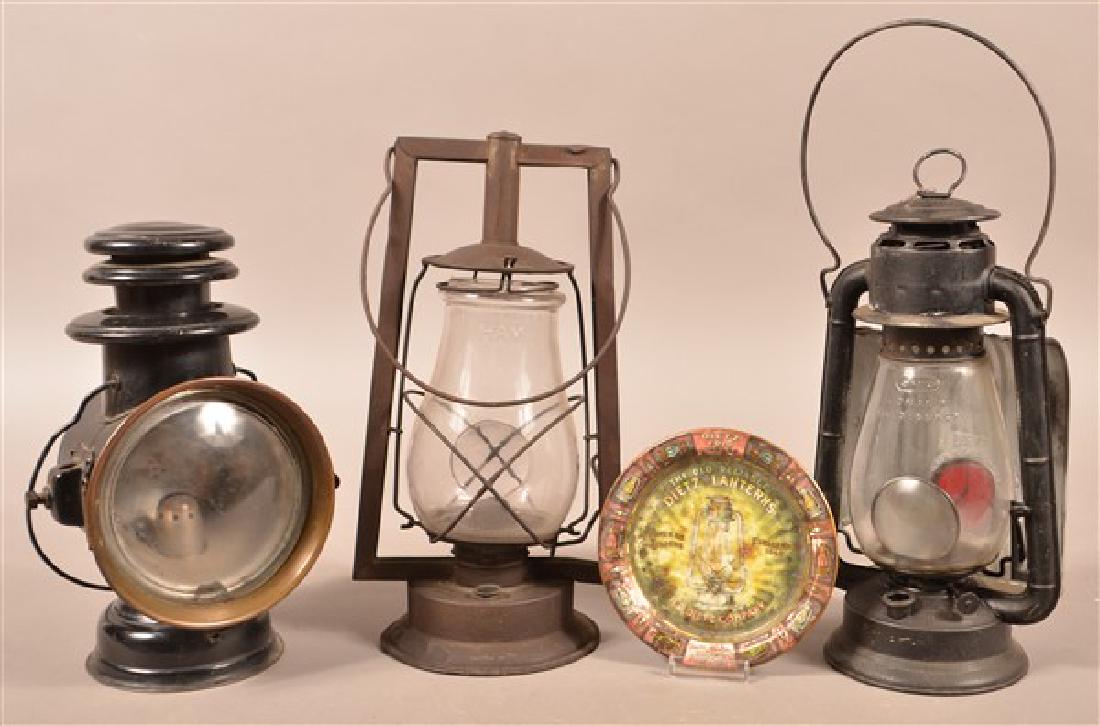 Three Various Dietz Lanterns and a Dietz Advertising (1 of 3)