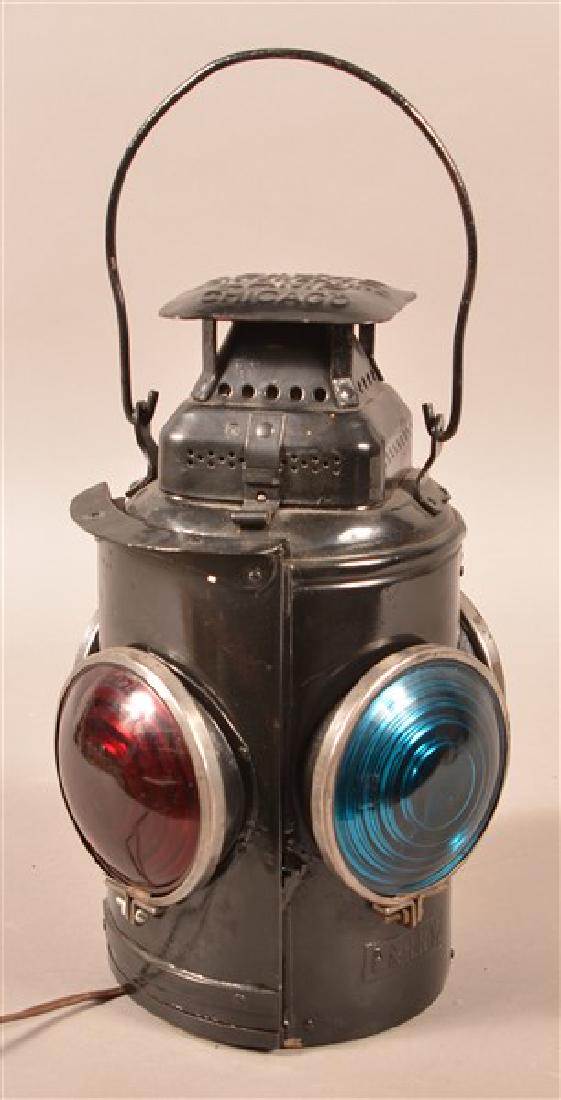 Adlake Railroad Lantern. 14"h. Condition Good,