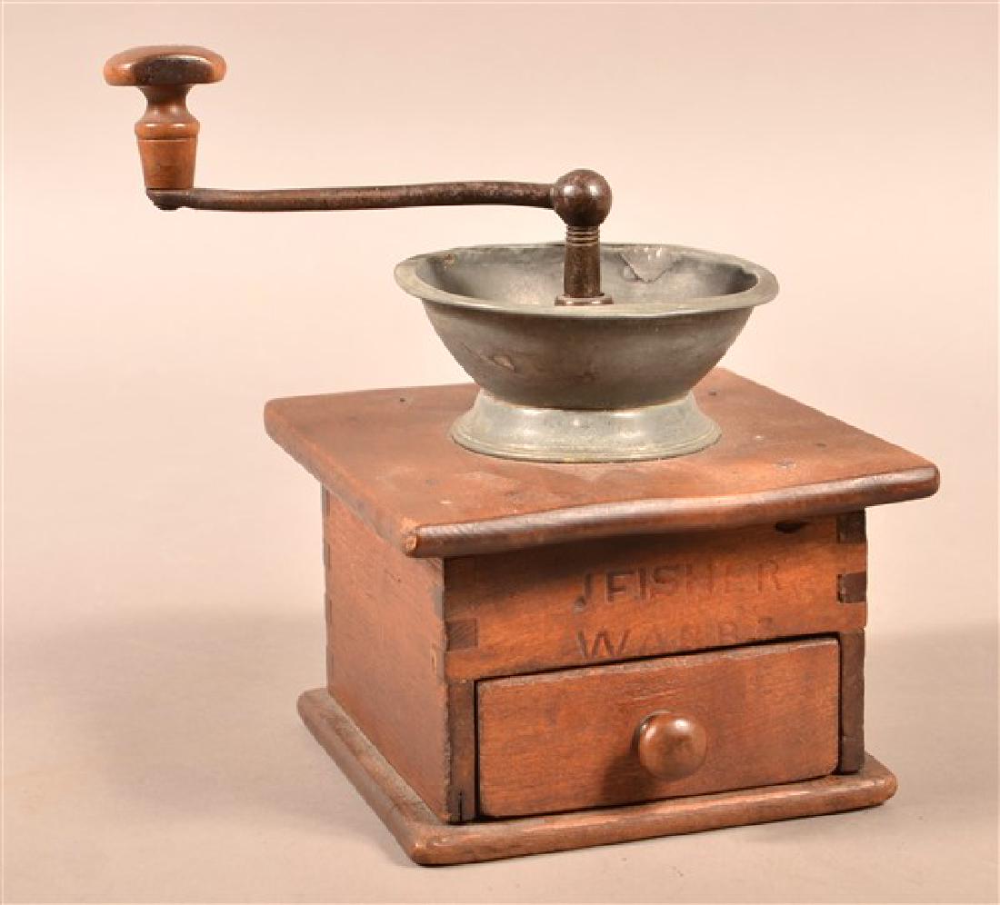 Pennsylvania 19th Century Pewter Mounted Wood Coffee (1 of 3)