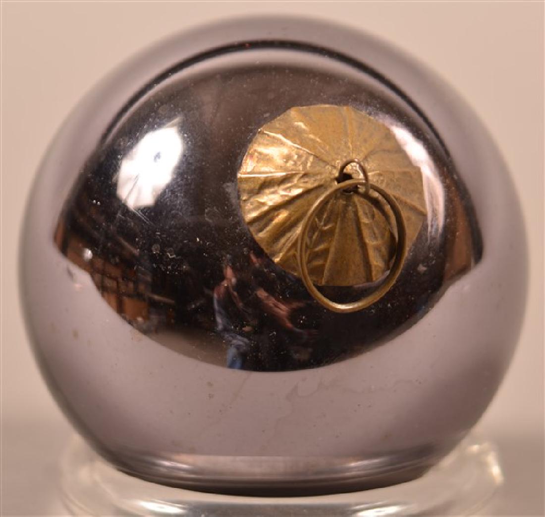 Antique French Violet Glass Ball Form Kugel. Tree cap. (1 of 3)