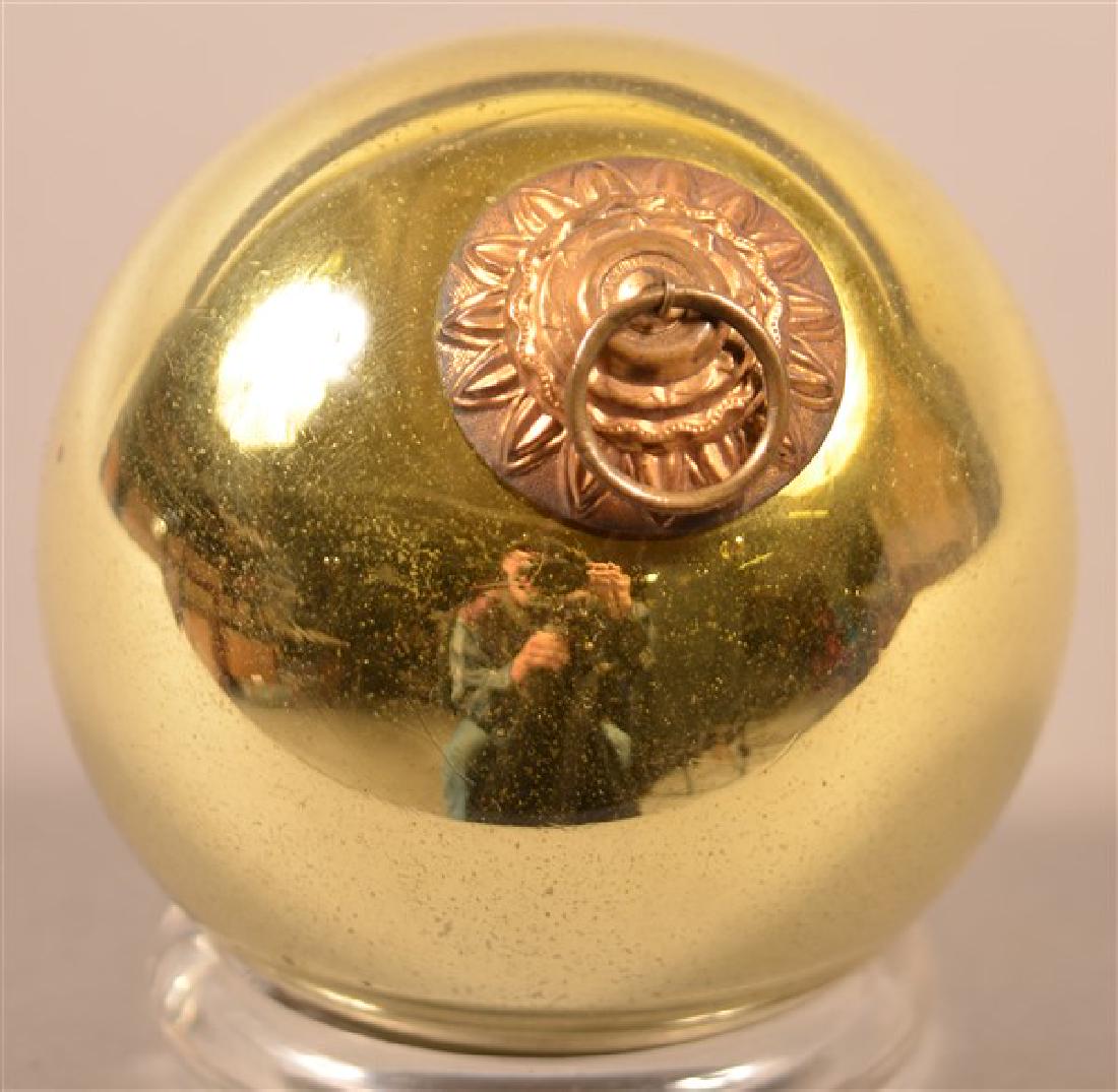 Antique German Gold Glass Ball Form Kugel. Sunflower (1 of 3)