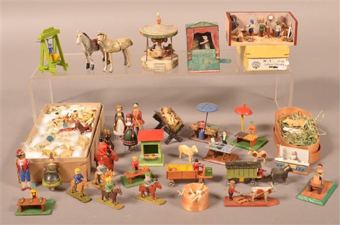 Lot of Antique German Figures and Animals. Punch and (1 of 4)