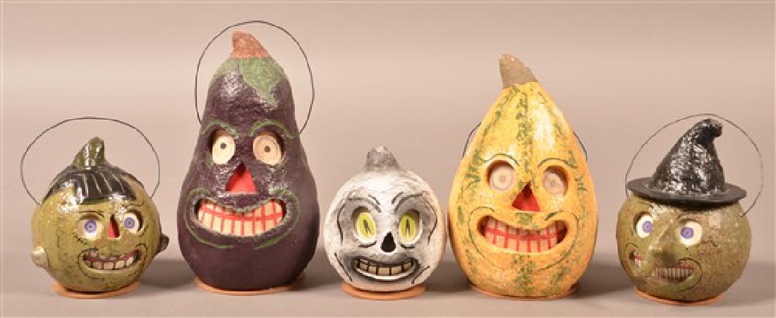 Five Contemporary folk Art Halloween Decorations. All (1 of 3)