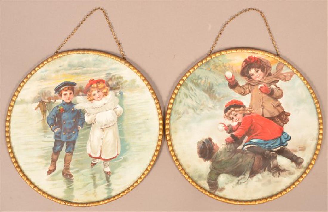 Two Antique German Flu Covers. Matching frames with (1 of 2)