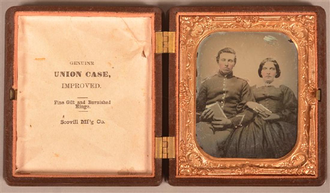 1/6 Plate Ambrotype of a Civil War Soldier. Seated (1 of 4)