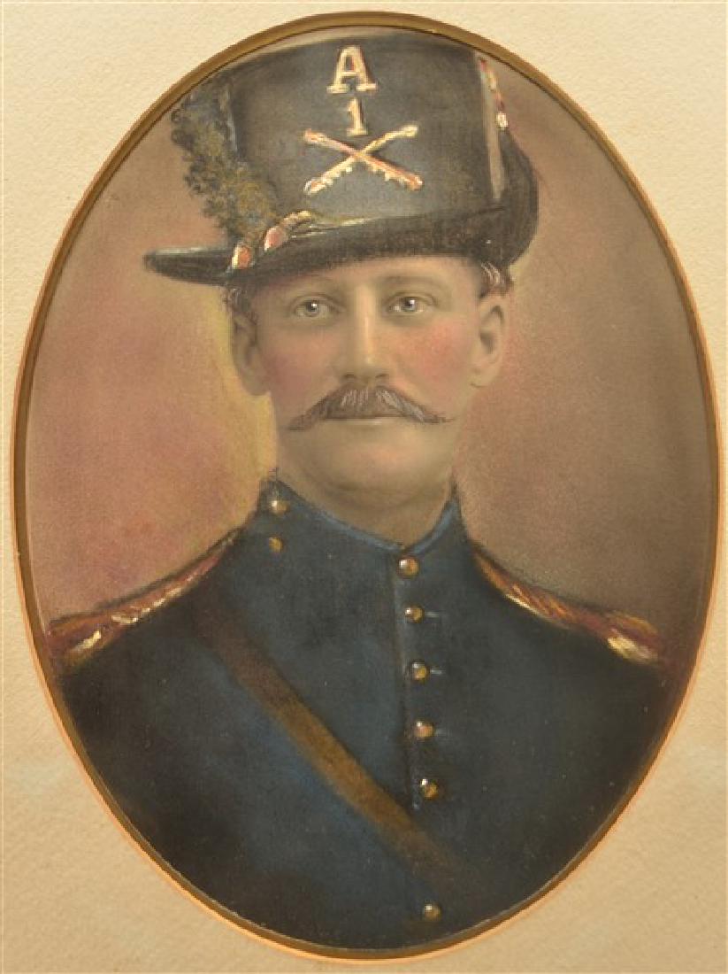 Antique Pastel Bust Portrait of a Civil War Soldier. In (1 of 3)