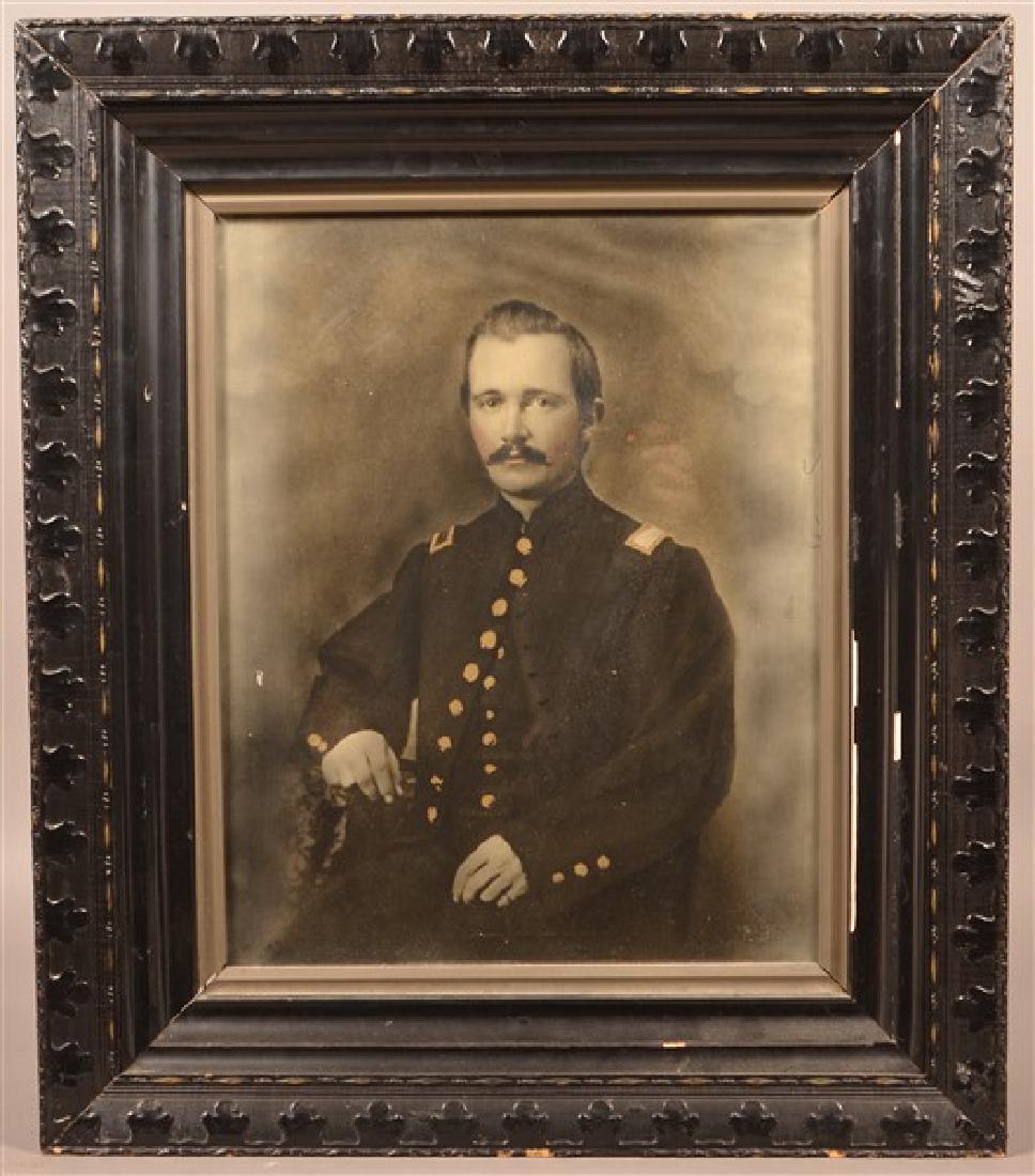 Antique Charcoal Image of a Civil War Officer. Seated (1 of 3)