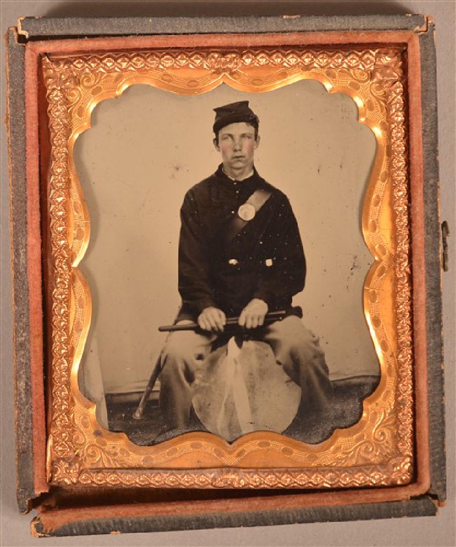 1/6 Plate Ambrotype of a Civil War Soldier. Seated pose (1 of 3)