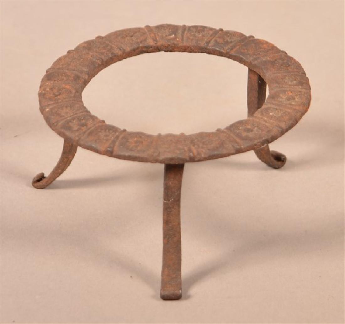 Early 19th Century Diminutive Wrought Iron Trivet. (1 of 2)
