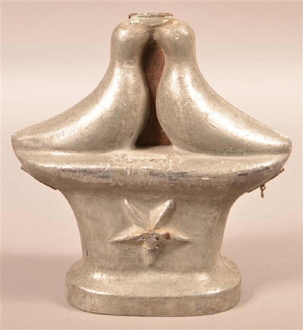 Heavy Antique Pewter Love Birds Mold. 10-3/4"h. (1 of 3)