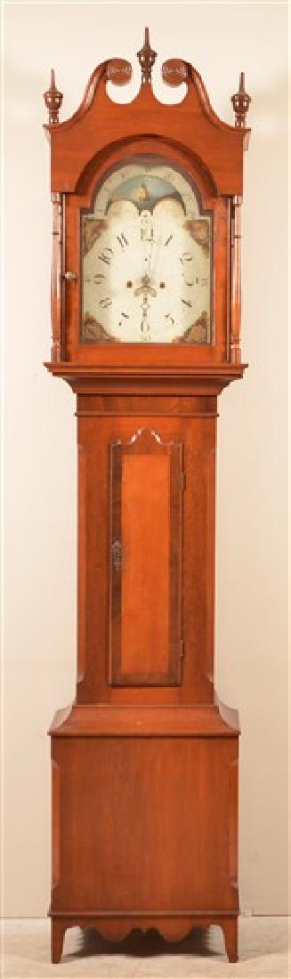 Unsigned Pennsylvania Hepplewhite Cherry Tall Case (1 of 7)
