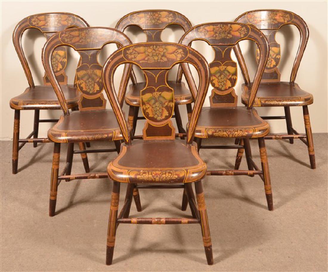 Set of Six Pennsylvania 19th Century Balloon Back Side (1 of 1)