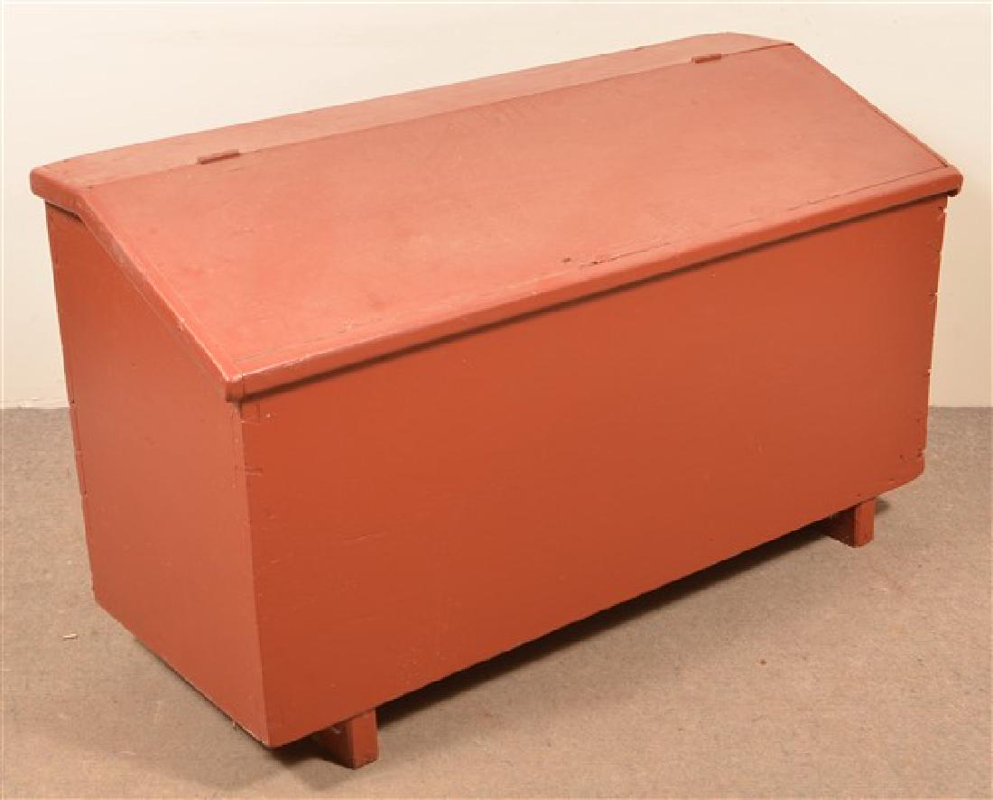 Pennsylvania 19th Century Pine Feed Chest. Later red (1 of 2)