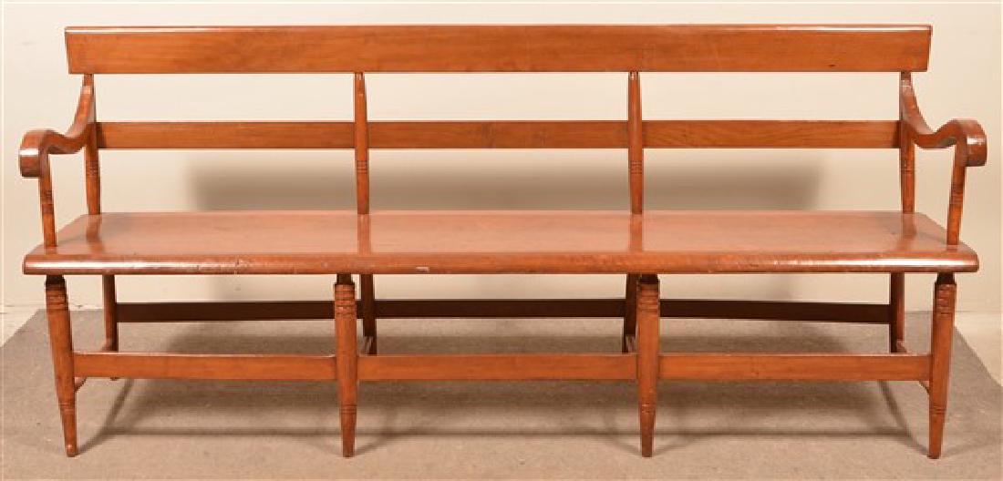 Pennsylvania 19th Century Plank Seat Settee. 32"h. x (1 of 3)